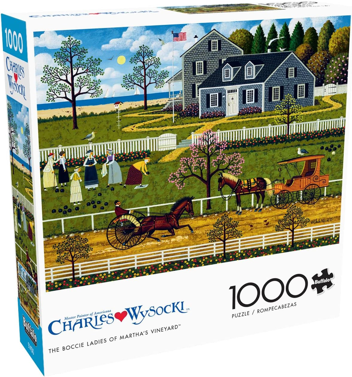Buffalo Games - Charles Wysocki - Bocce Ladies from Marthas Vineyard - puzzle 1000 pezzi Puzzle Naty Shop