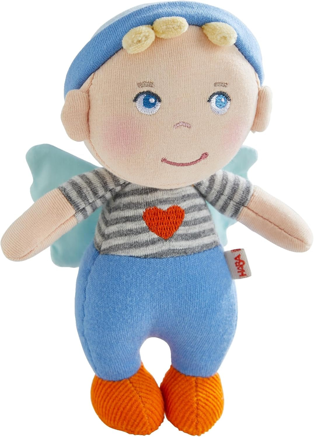 Tappetini HABA Guardian Angel - Simpatica bambola in tessuto (15 cm), regalo di benvenuto ideale per neonati e bambini piccoli - Lavabile a 30 °C - 2011869001