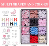 500 pezzi 3D Nägel Charm Schleifen Charms Nägel Nail Art Charms Schleife Nagel Charms Nägel Nail Art Schleifen Nageldekorationen Mit Aufnahmewerkzeug Für Frauen und Mädchen Nagel-Diy-Zubehör