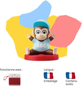 Figura sonora, Master Gorilla e i suoi testi, musica, canzoni e suoni, bambini 2-4 anni, versione francese Jucarii Bebe Naty Shop