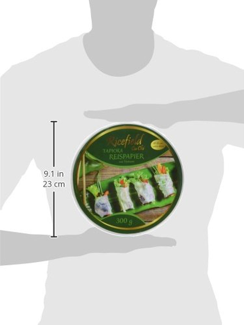 Ricefield Carta di riso tapioca rotonda 22 cm Qualità Premium 300 g