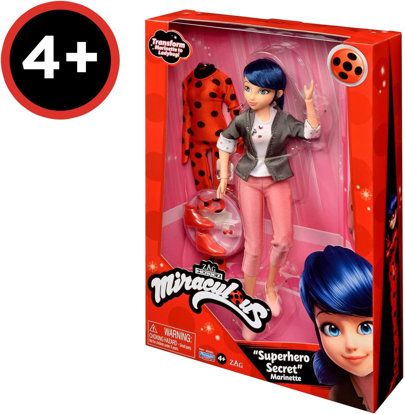 Bandai - Miraculous Ladybug - Bambola da vestire 26 cm con due abiti - Ladybug - P50355 Bambole Naty Shop