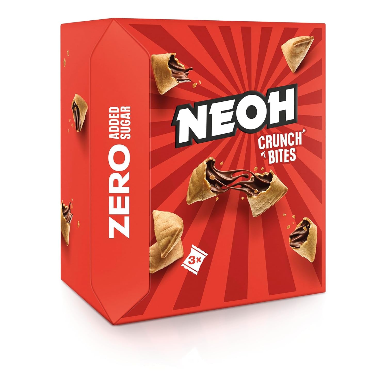 Bocconcini di cioccolato NEOH | Senza zuccheri aggiunti, 100kcal a porzione, pezzi croccanti con un ripieno cremoso di nocciole e cacao, perfetti da asporto o come sostituto del muesli | Cheto, a basso contenuto di carboidrati | Confezione da 3 x 29 g