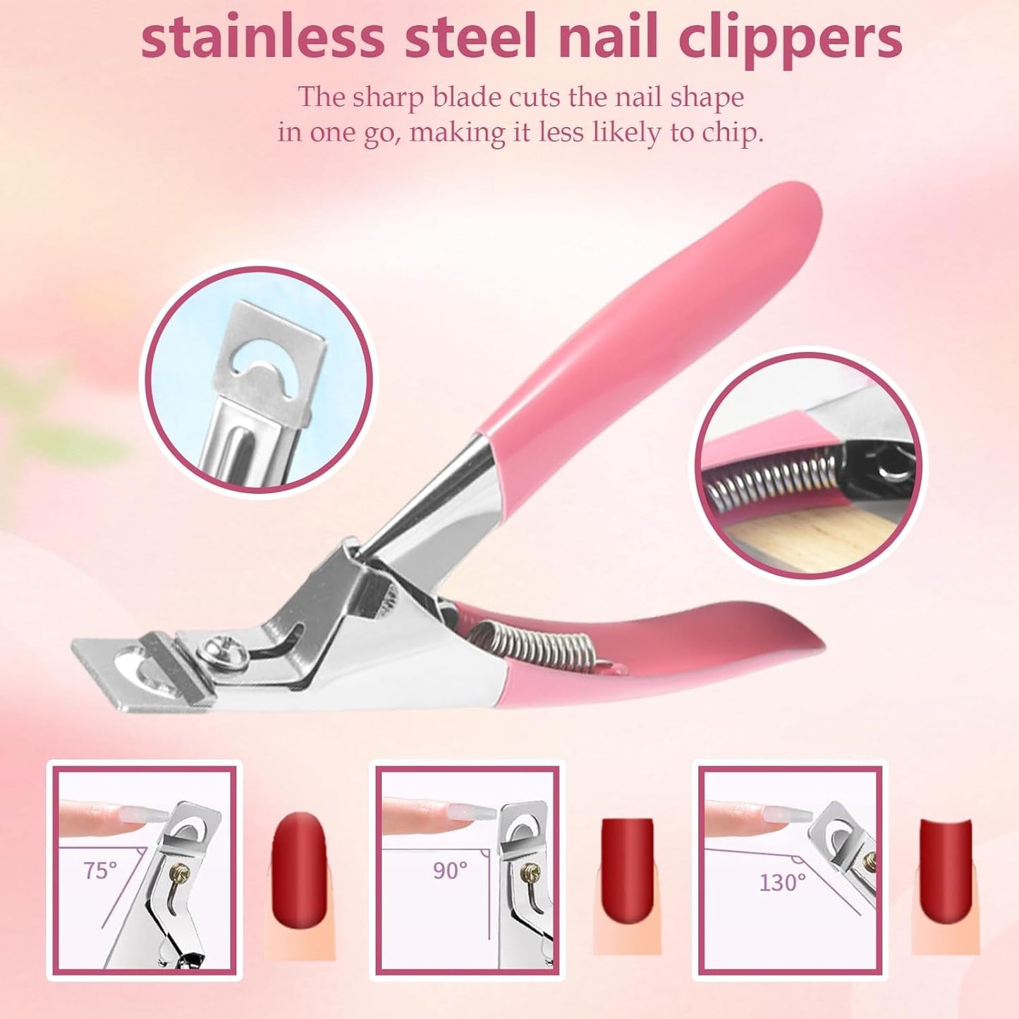 Set di 288 forme per unghie doppie, set per nail art a doppia forma, 12 forme per estensione unghie, forme per unghie in gel, adatte per principianti e manicure