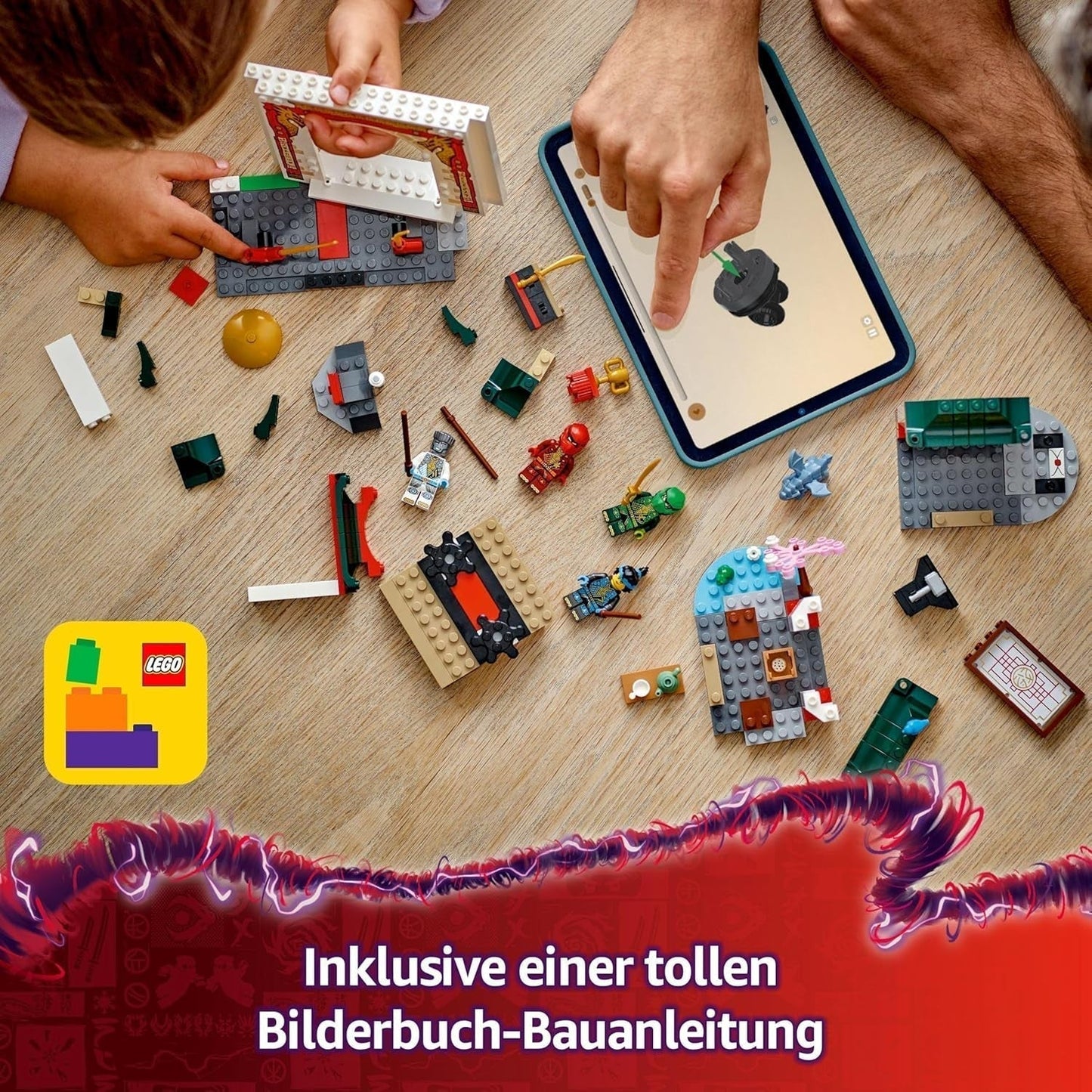 LEGO NINJAGO Tempio Ninja Spinjitzu - Set da gioco con 4 minifigure e 1 personaggio del drago - Set da costruzione - Regalo di Natale o di compleanno per ragazzi e ragazze dai 4 anni 71831 Set da costruzione Besuche den LEGO-Store