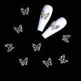 10 Pezzi Lega Farfalla Ciondoli per Unghie Metallo Pietre Ciondolo per Nail Art per Diamanti Unghie Gemme Gioielli per Unghie Decorazioni artistiche Creazione di Gioielli per Unghie