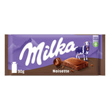 Milka Noisette – Cioccolato al latte alpino con delicato e cremoso ripieno alla nocciola – 25 x 90g