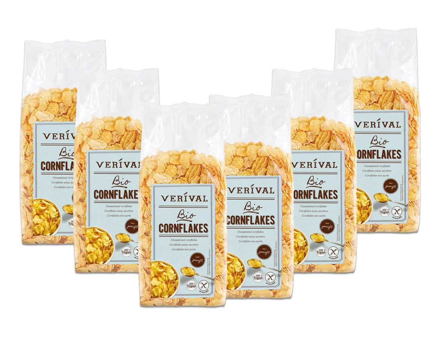 Verival Cornflakes non zuccherati, confezione 6 x 250 grammi Cereale Naty Shop
