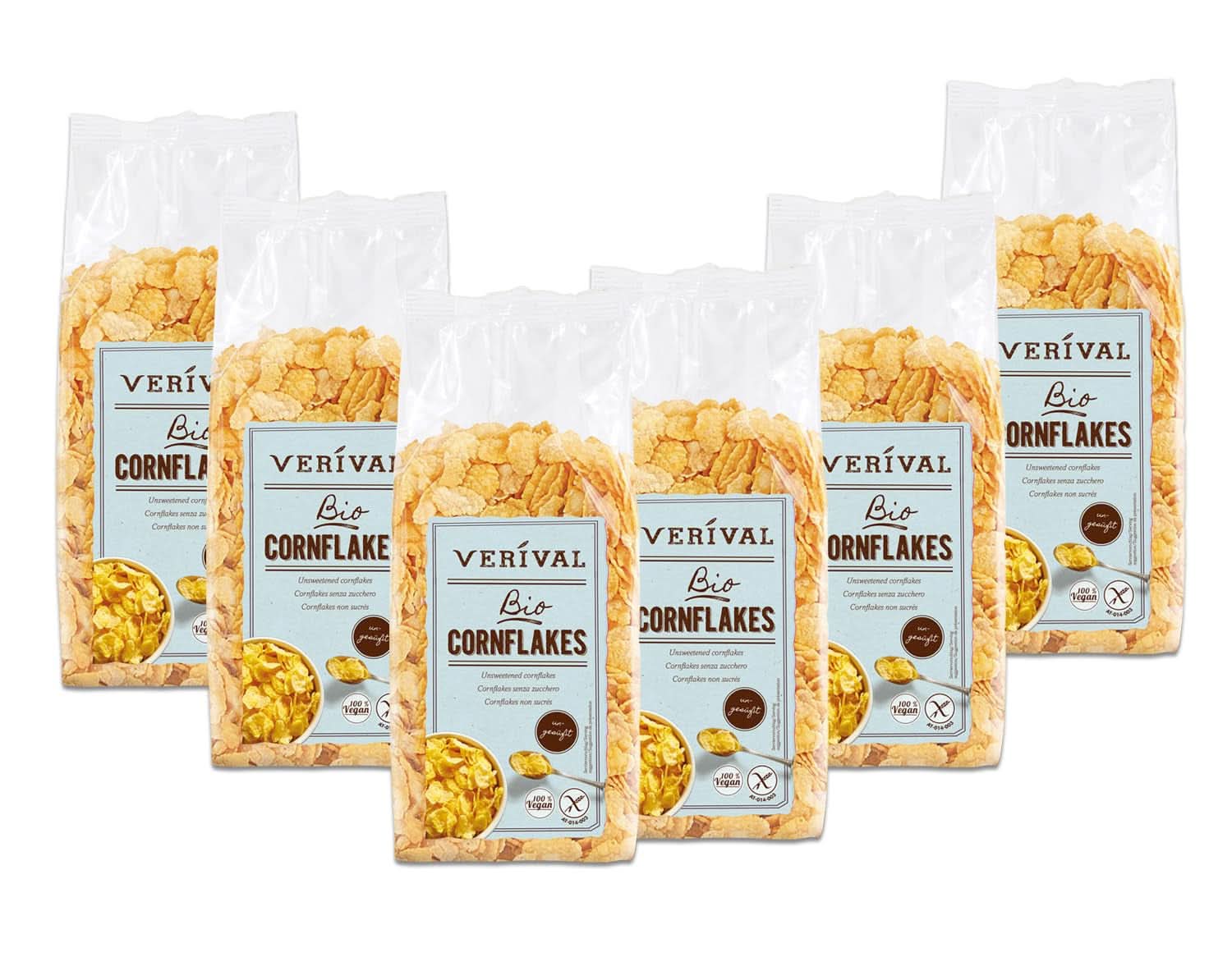 Verival Cornflakes non zuccherati, confezione 6 x 250 grammi Cereale Naty Shop