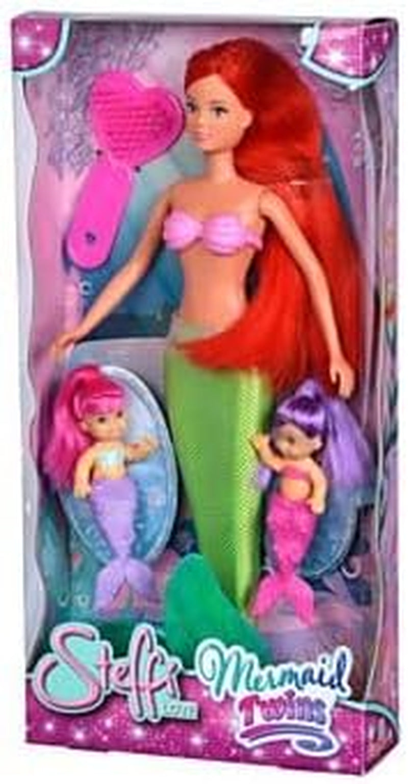 Simba 105734162001 105734162 - Steffi Love The Twin Sirens / due varianti / Steffi come sirena / con due sirenette / bambola fashion / 29 cm, per bambini dai 3 anni in su