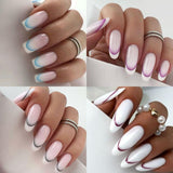 9 colori adesivi per unghie francese adesivi per unghie francese autoadesivo del chiodo foil french unghie gradiente adesivi punta francese adesivi per unghie arte del chiodo nail design adesivi accessori per unghie