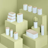 Posacenere in metallo a forma di cubo bianco "scandinave nature" - 5 cinque semplicemente intelligente