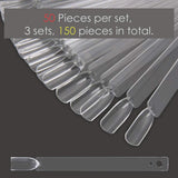 150 Pezzi Nail Art Tips Anello Stick, Trasparente Farbe Karte Platten Nagelleck Display Anello Stick, Nagel Salon Übungen Display Nail Tips