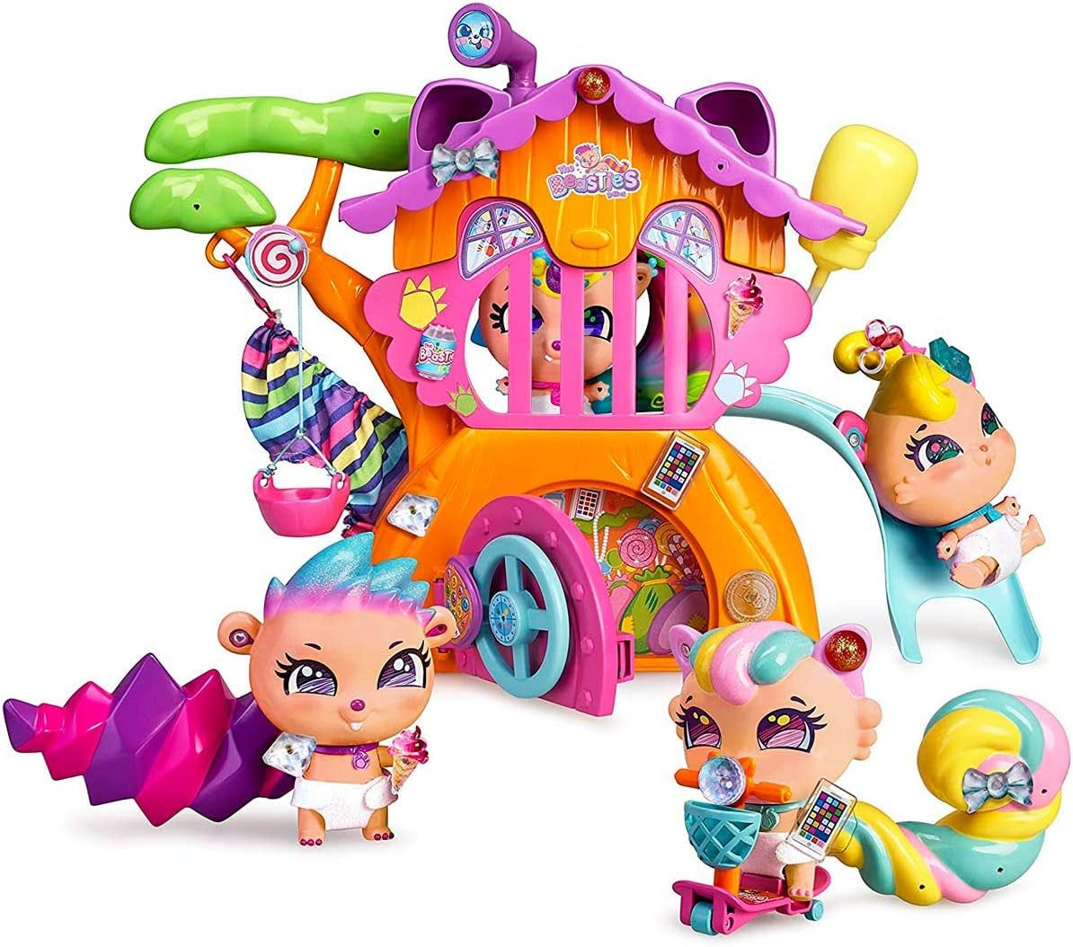 The Bellies from Bellyville - Beetree House, Beasties House Bellies Friends, Accessori per Bambole, Regali (Famosa 700015795) Naty Shop Dollhouses