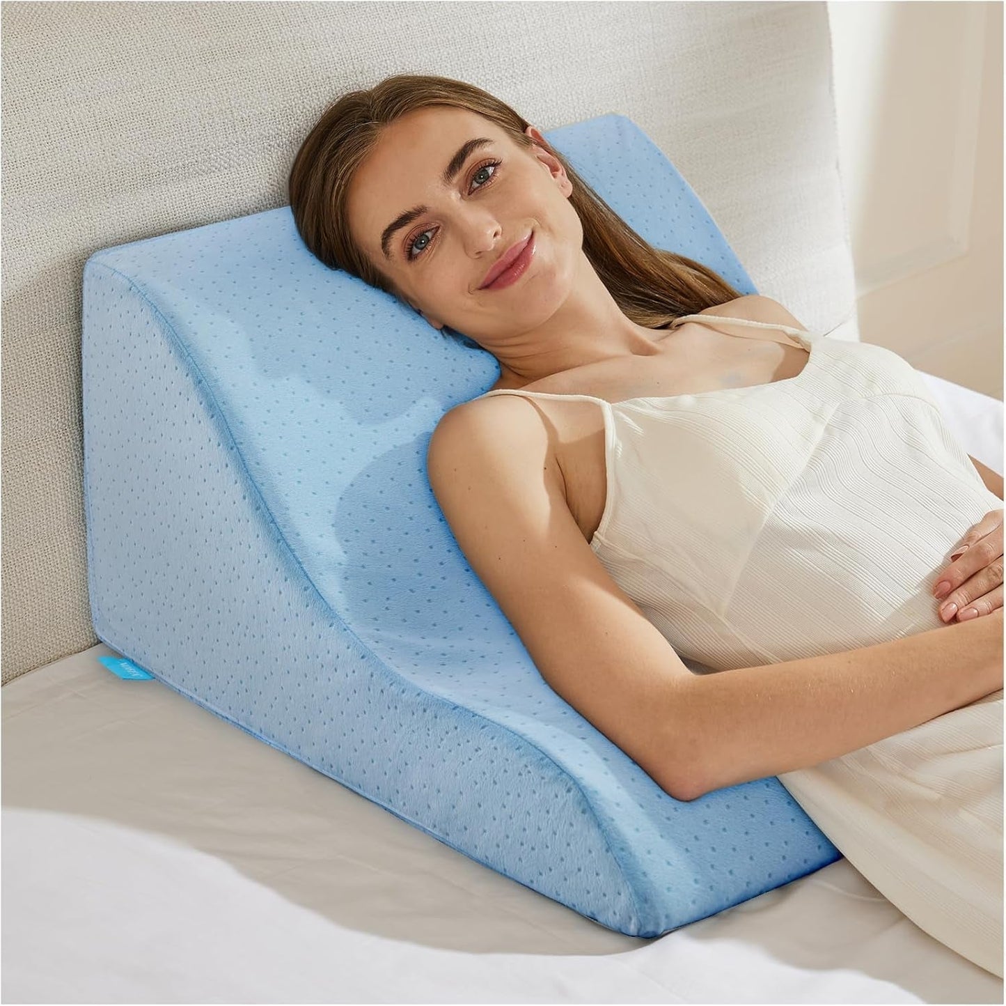 Cuscino da Lettura per Letto e Divano - Cuscino in Piuma Memory Foam - Cuscino per Schienale ergonomico - Perfetto per sostenere la schiena mentre ti rilassi, giochi, leggi o guardi la TV - Ampio