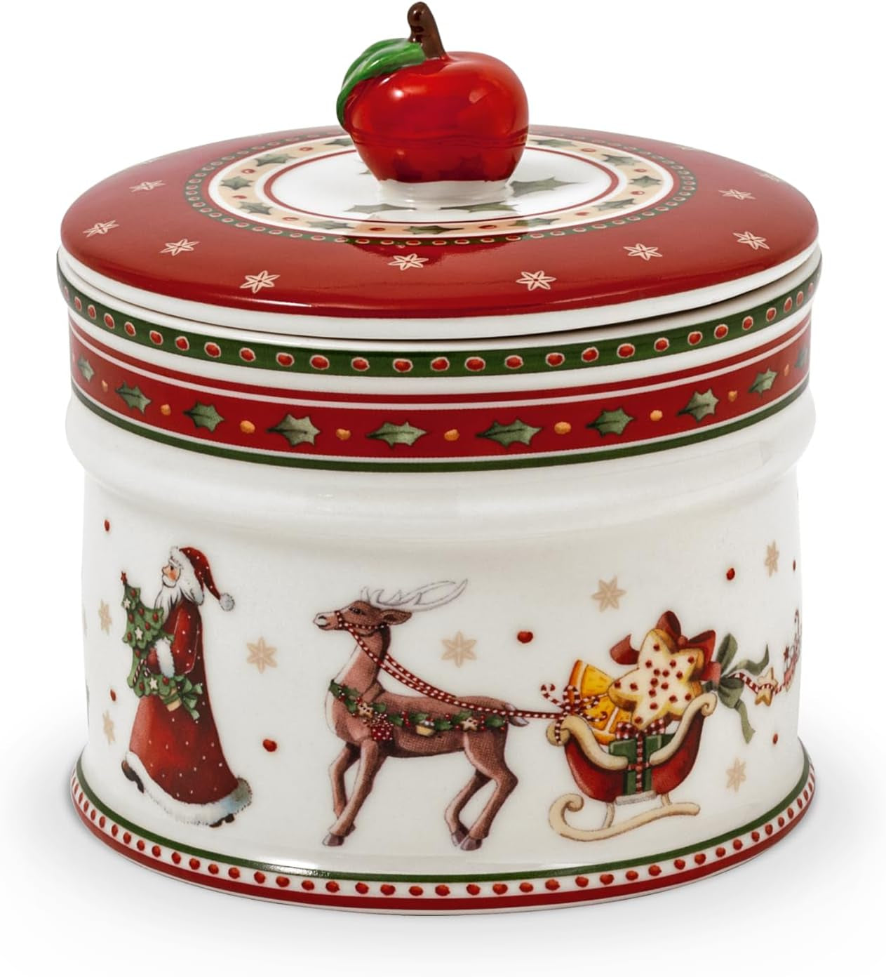 Villeroy & Boch - Winter Bakery Delight Piccola Scatola Portaoggetti, Scatola per Biscotti di Natale in Ceramica, Scatola di Natale, Scatola per Biscotti, Scatola per Biscotti, Scatola in Ceramica con Coperchio, Porta Dolci, Scatole per Alimenti in Porcellana Premium Naty Shop S