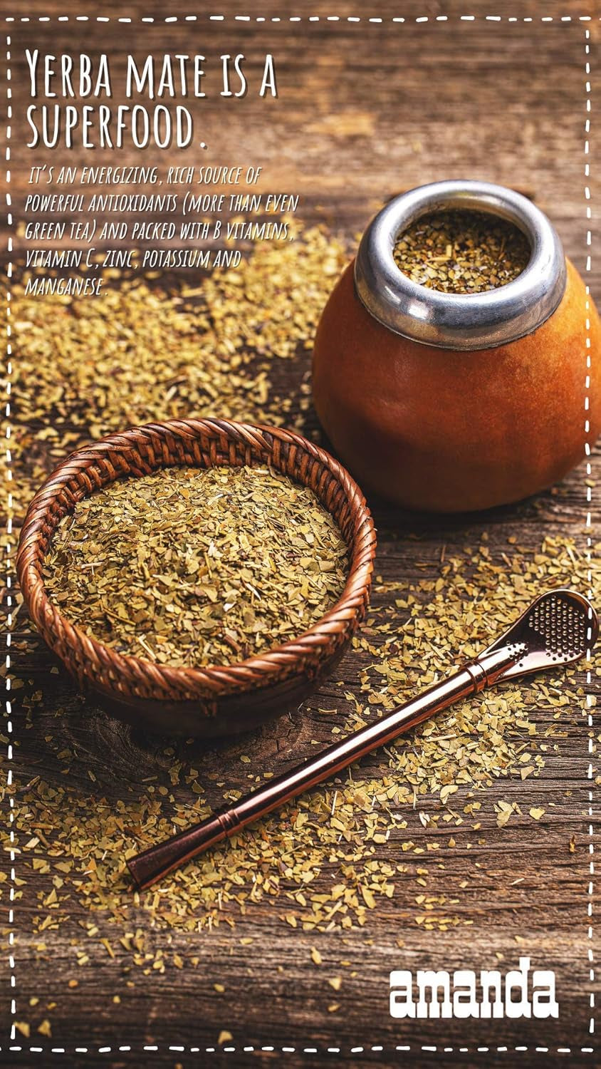 Elaborada Yerba Mate Tè 500G | Tè Mate Tradizionale | Yerba Mate Tea Elaborada Con Palo Foglie sfuse 0.5 Kg