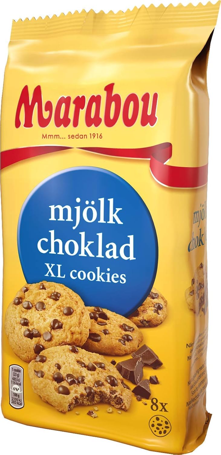 Daim Cookies Marabou Daim XL 10x184 g - Pezzi croccanti di Daim in un delizioso biscotto