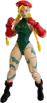 Jada Toys Street Fighter Figure Guile (15 cm) - Street Fighter 2: The Final Challengers Azione e figura mobile da collezione con testa, mani e accessori alternativi Età 13+ Action Figure Naty Shop Cammy