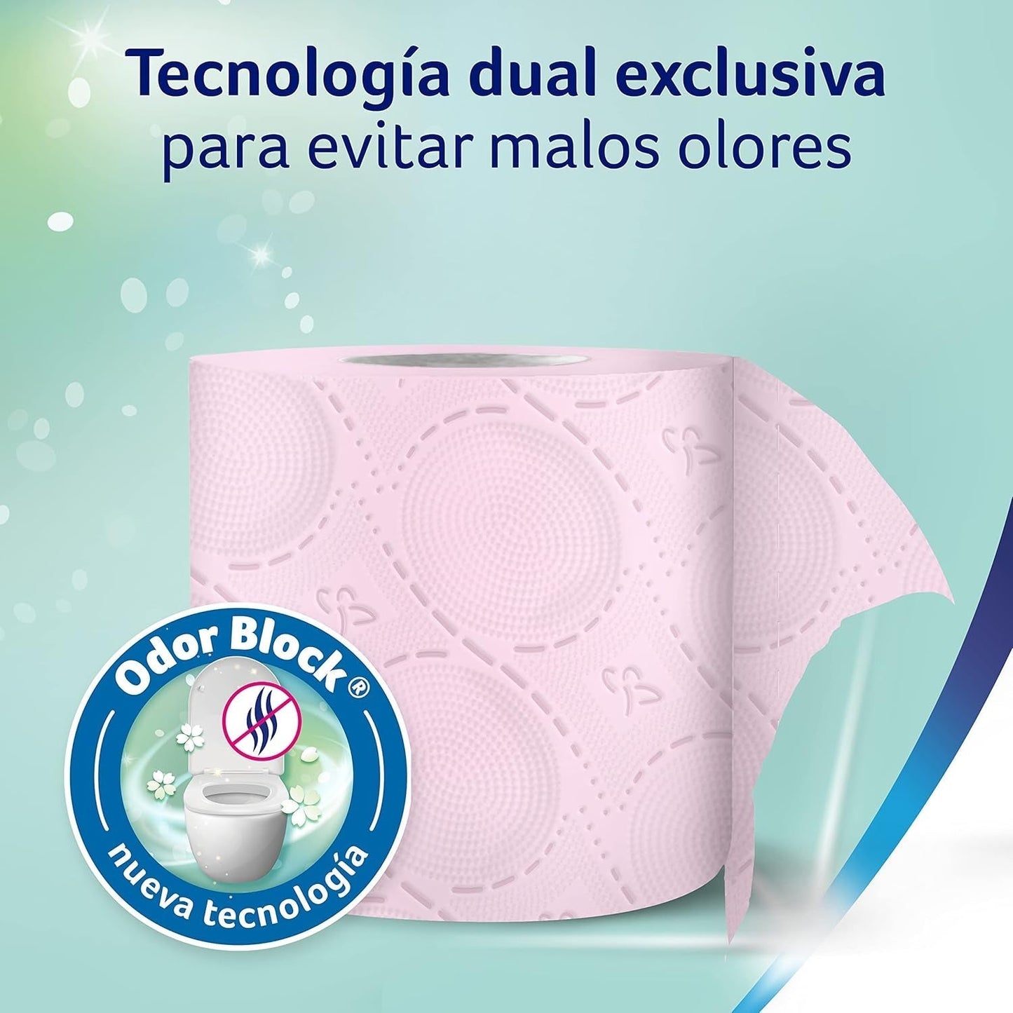Colcasa Care & Protect 3 x 12 carta igienica con tecnologia Odour Block, neutralizza i cattivi odori, confezione da 36 rotoli, 3 veli, rotoli rosa dal profumo fresco