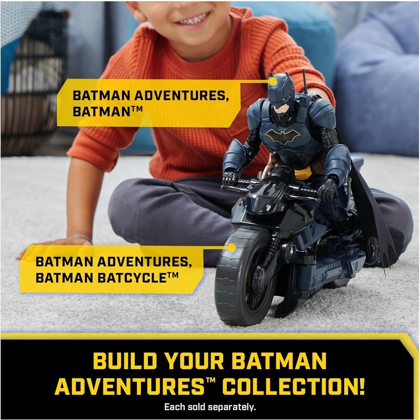 Action Figure DC Batman Adventures, 30 Cm - Con 16 pezzi di equipaggiamento e completamente mobile per emozionanti avventure e acrobazie ricche di azione, giocattolo per bambini dai 3 anni in su Action figures Naty Shop