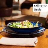 Set colazione MÄSER, ceramica OSSIA, blu reale, blu