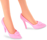 Barbie Doll The Movie Bambola con abito rosa e bianco e collana di margherite Margot Robbie Giocattolo da collezione per 3 anni HPJ96