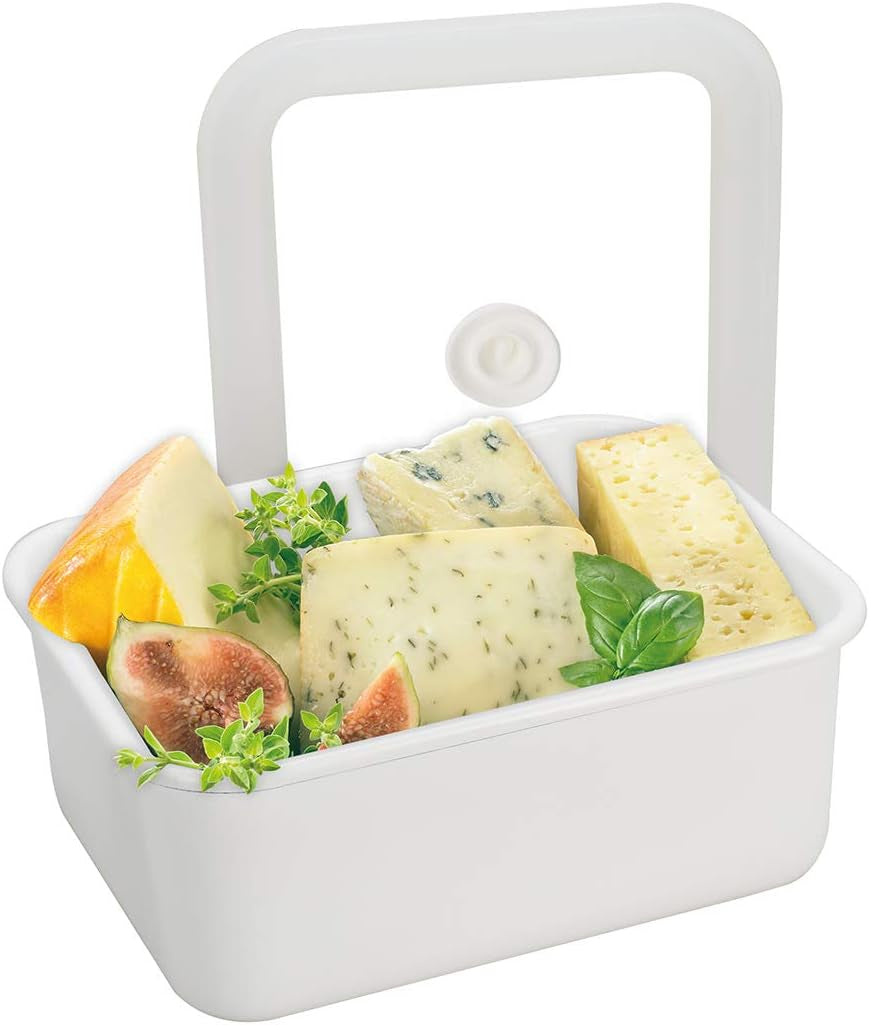 Latta smaltata per la conservazione degli alimenti sottovuoto | XL| 1,85 l | 23,5 x 17,5 x 7 cm | mantiene il cibo fresco più a lungo | protegge il cibo da batteri e infestazioni fungine | senza pompa per vuoto Contenitori per alimenti Naty Shop High L