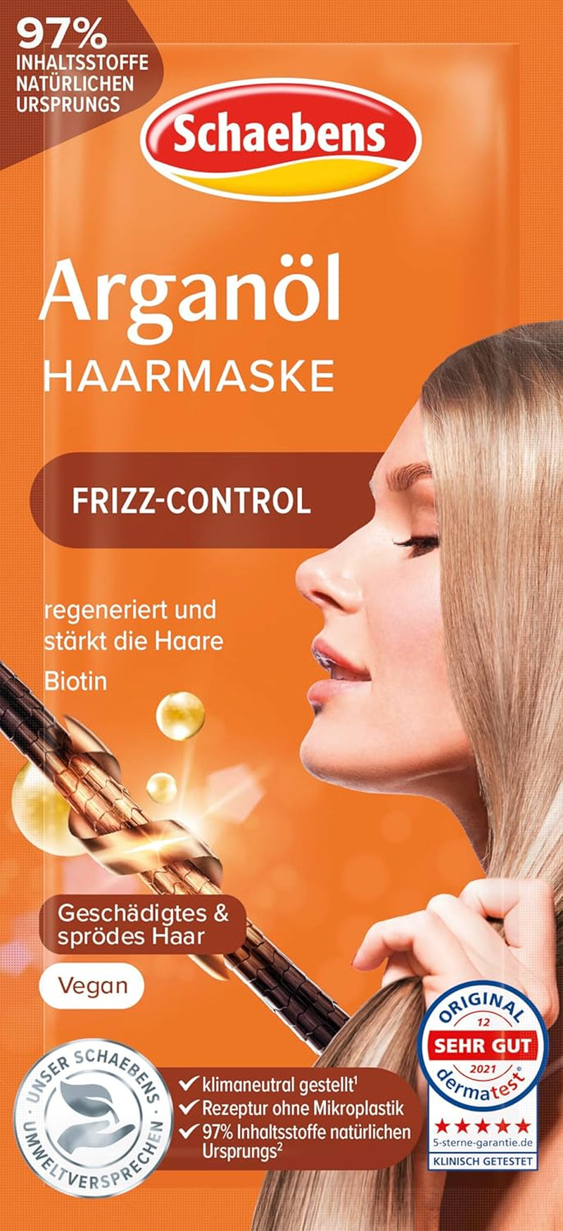 Maschera per capelli con olio di argan - controllo crespo - per capelli danneggiati e fragili VEGAN Maschera per capelli Naty Shop Titolo predefinito