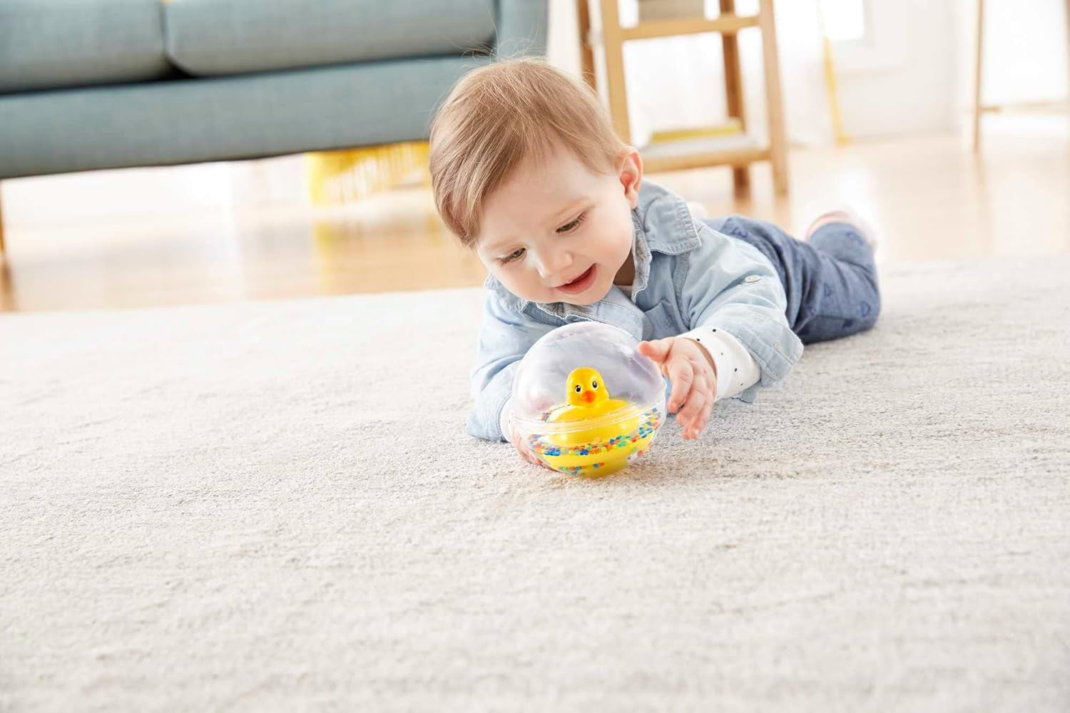 Fisher-Price WaterMates Ducky Ball, Divertente Anatra in Palla di Coriandoli, Giocattolo per Bambini, Palla da Gioco, Giocattolo da Bagno, da 3 Mesi, 75676 Baby Toys Naty Shop