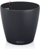 Fioriera LECHUZA Classico Colore ECO 35 Grigio Scuro | Fioriera con sistema di irrigazione e indicatore del livello dell'acqua | Realizzato in plastica riciclata al 100% | Finitura opaca | Ø 34,5 x 32,5 cm | 18935