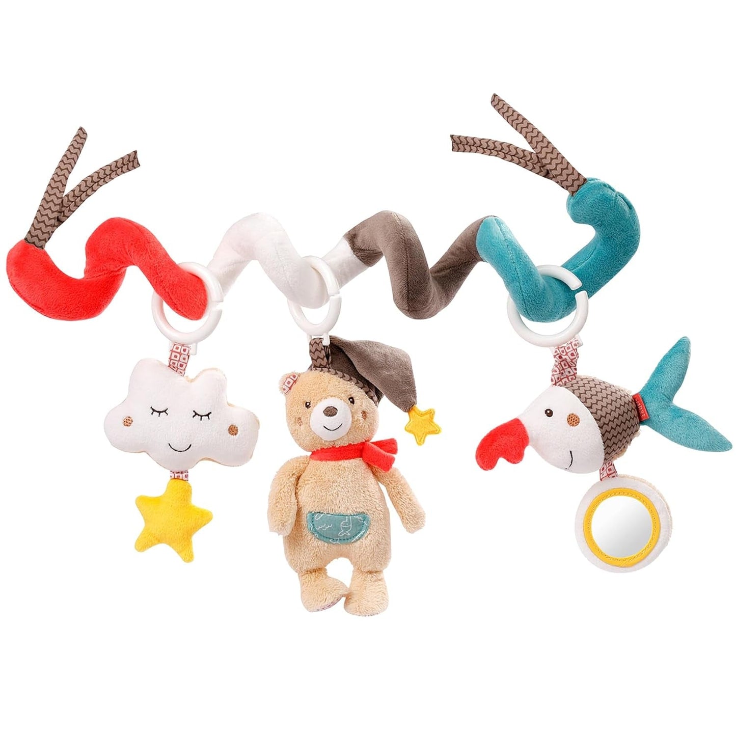 Fehn Activity Spiral Sleeping Forest - giocattolo per passeggino da toccare e afferrare - giocattolo per lettino, box, passeggino e seggiolino auto - gioco di attività motoria per neonati e bambini da 0+ mesi Baby Toys Naty Shop Bruno