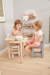 Set di stoviglie in porcellana Sterntaler dal design rustico - Set di stoviglie con base in silicone antiscivolo e rimovibile - Stoviglie per neonati e bambini con piatto, ciotola da 400 ml e tazza da 200 ml, bianco