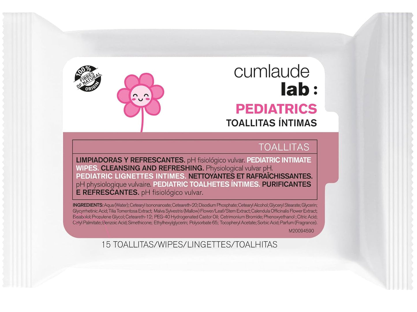 Salviette intime da laboratorio per bambini, 15 pezzi, detergenti e rinfrescanti, valore pH fisiologico