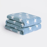 DREAMSCENE comoda coperta soffice coperta coperta in pile - coperta da soggiorno calda invernale morbida, coperta per divano, coperta per divano, morbida coperta per bambini, soggiorno e morbide coperte 120X150Cm, coperta per divano stelle grigie Letti e coperte Besuche den DREAMSCENE-Store Azzurro 120 X 150 cm