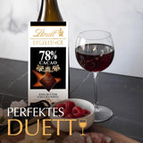 Lindt Excellence 78% Cocoa Bar - Barretta vegana al cacao Intensity Persistence 100g Regalo ideale