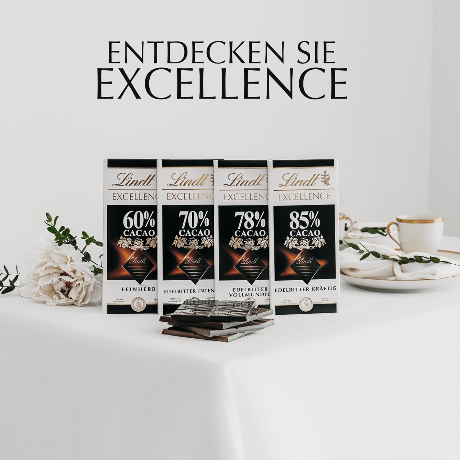 Lindt Excellence 78% Cocoa Bar - Barretta vegana al cacao Intensity Persistence 100g Regalo ideale