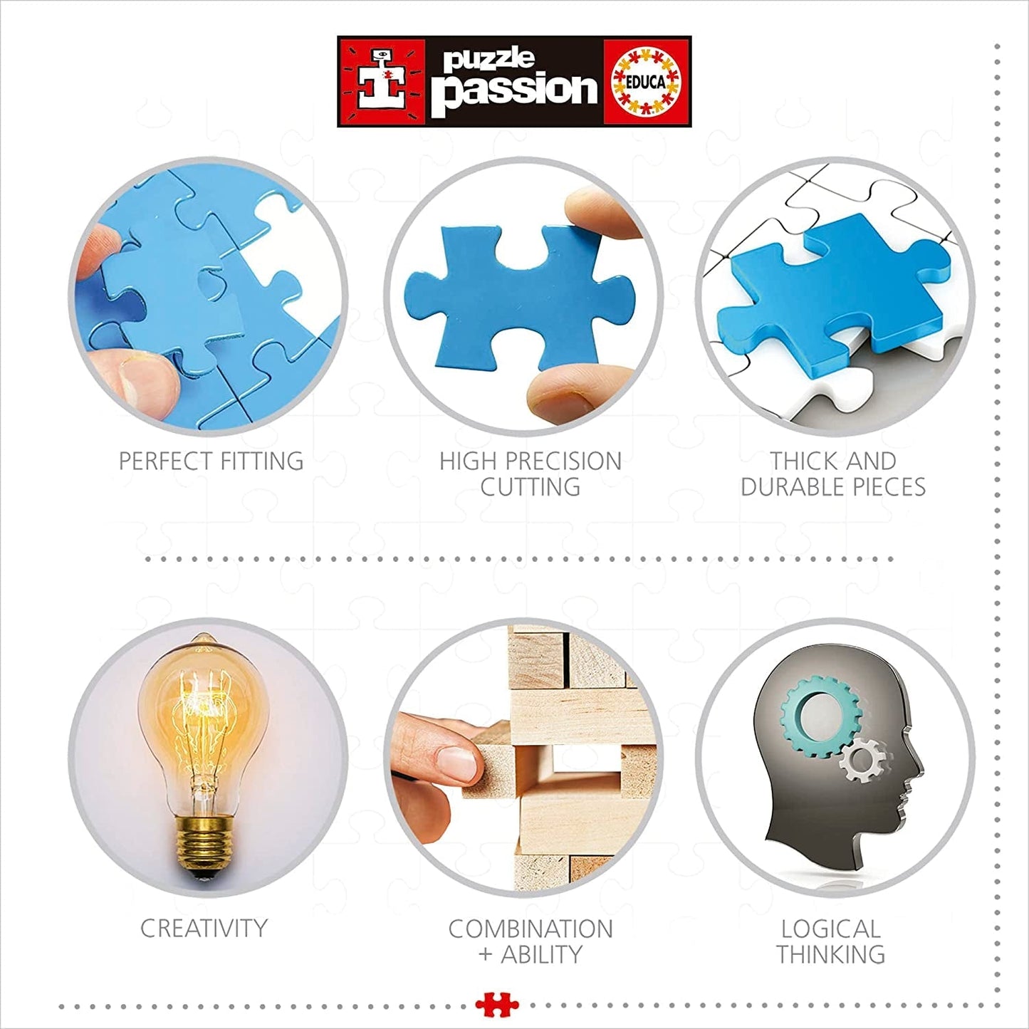 Educa - Puzzle 1000 pezzi per adulti | Meraviglie del mondo, puzzle da 1000 pezzi per adulti e bambini, attrazioni turistiche, mappa del mondo. Puzzle per adulti dai 14 anni (19022) Puzzle Naty Shop