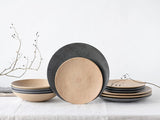 CreaTable, 13139, serie Catania, set di stoviglie da 12 pezzi, set di piatti in porcellana, lavabile in lavastoviglie e adatto al microonde, prodotto in Portogallo