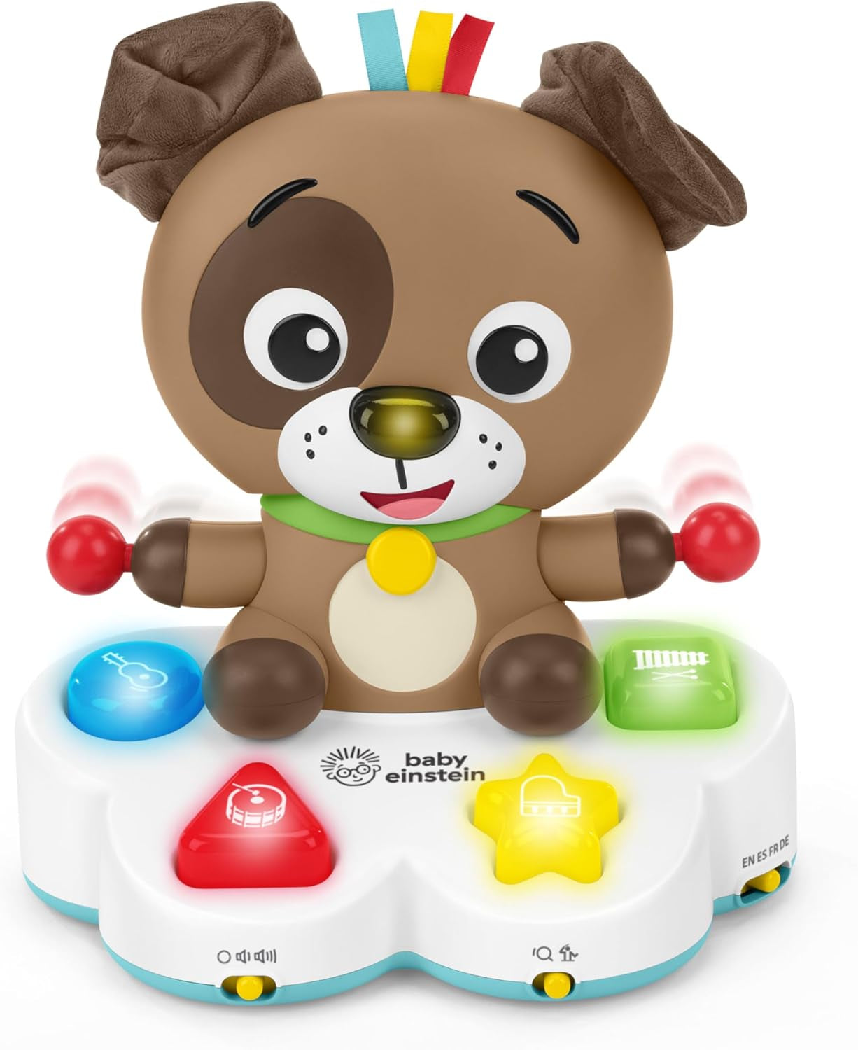 Baby Einstein, Drum & Learn Dean Giocattolo didattico musicale - Giocattolo multisensoriale per bambini, 2 modalità di gioco, colori, forme e strumenti, oltre 50 suoni, dai 6 mesi Giocattoli per bambini Naty Shop Titolo predefinito