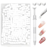250 Pezzi Nail Art Schwamm Mit Metallgreifer Sponge Ombre Pinsel Nailart Nail Design Accessori Nailstudio Accessori per DIY Babyboomer Effetti Ombre Gradient Nail design