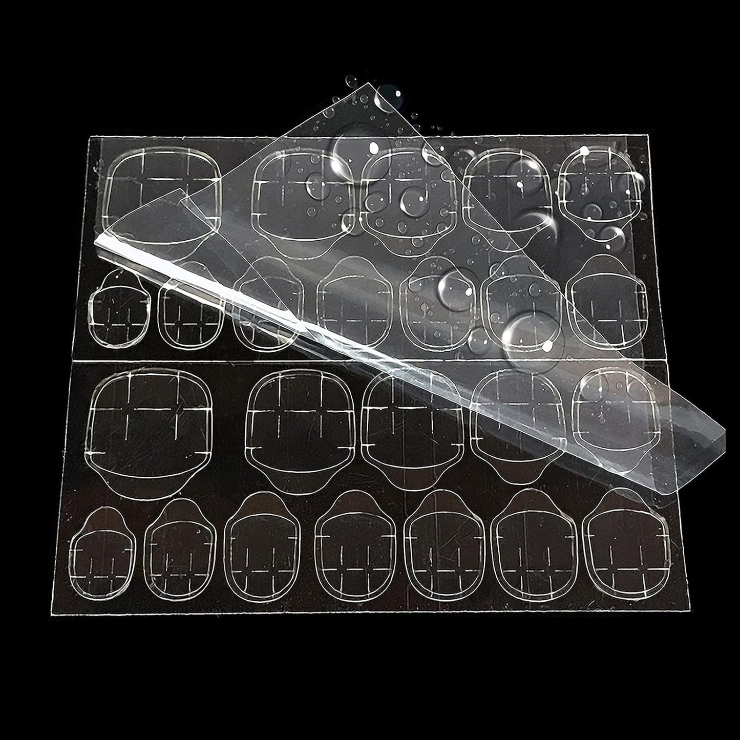 360 strisce autoadesive trasparenti per unghie, colla per unghie, strisce autoadesive bifacciali, decorazione trasparente per manicure fai da te