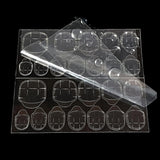 360 strisce autoadesive trasparenti per unghie, colla per unghie, strisce autoadesive bifacciali, decorazione trasparente per manicure fai da te