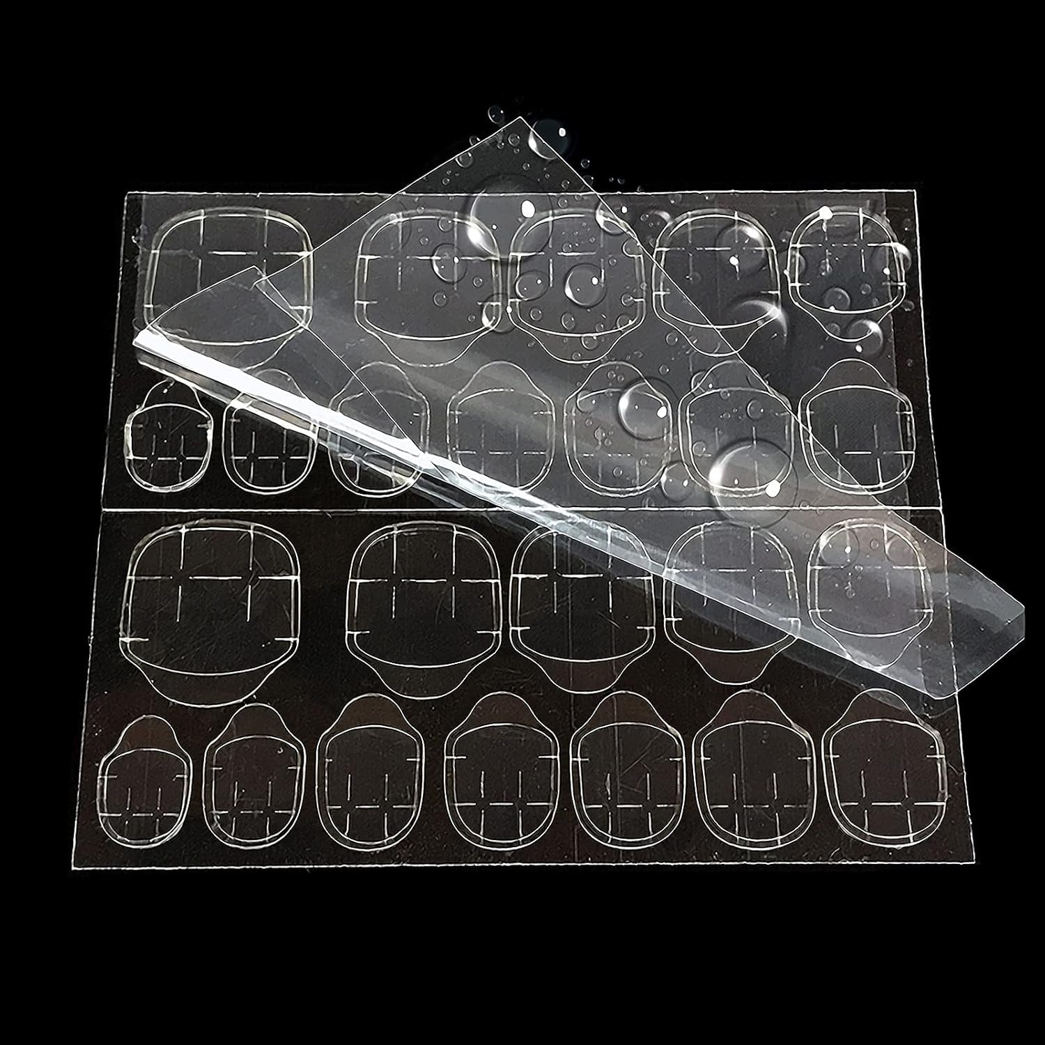 360 strisce autoadesive trasparenti per unghie, colla per unghie, strisce autoadesive bifacciali, decorazione trasparente per manicure fai da te
