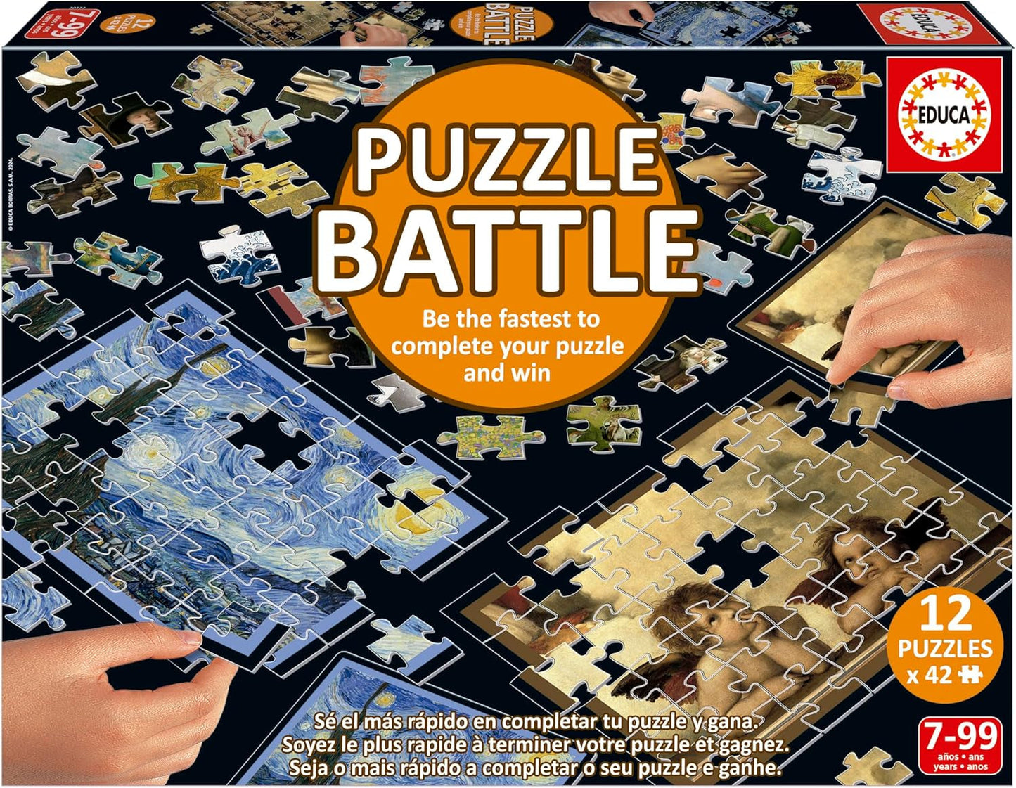 Educa - Puzzle di paesaggi di battaglia. Un'autentica battaglia dei pezzi | Sii il primo a completare il puzzle per diventare il vincitore. Dai 7 anni (20121) Puzzle Naty Shop Typ