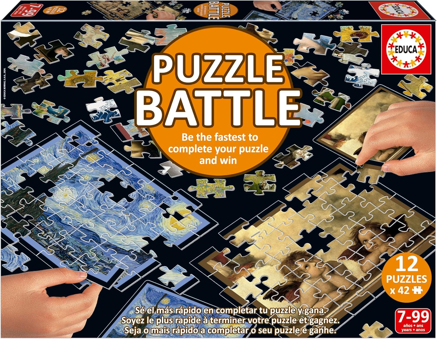 Educa - Puzzle di paesaggi di battaglia. Un'autentica battaglia dei pezzi | Sii il primo a completare il puzzle per diventare il vincitore. Dai 7 anni (20121) Puzzle Naty Shop Typ