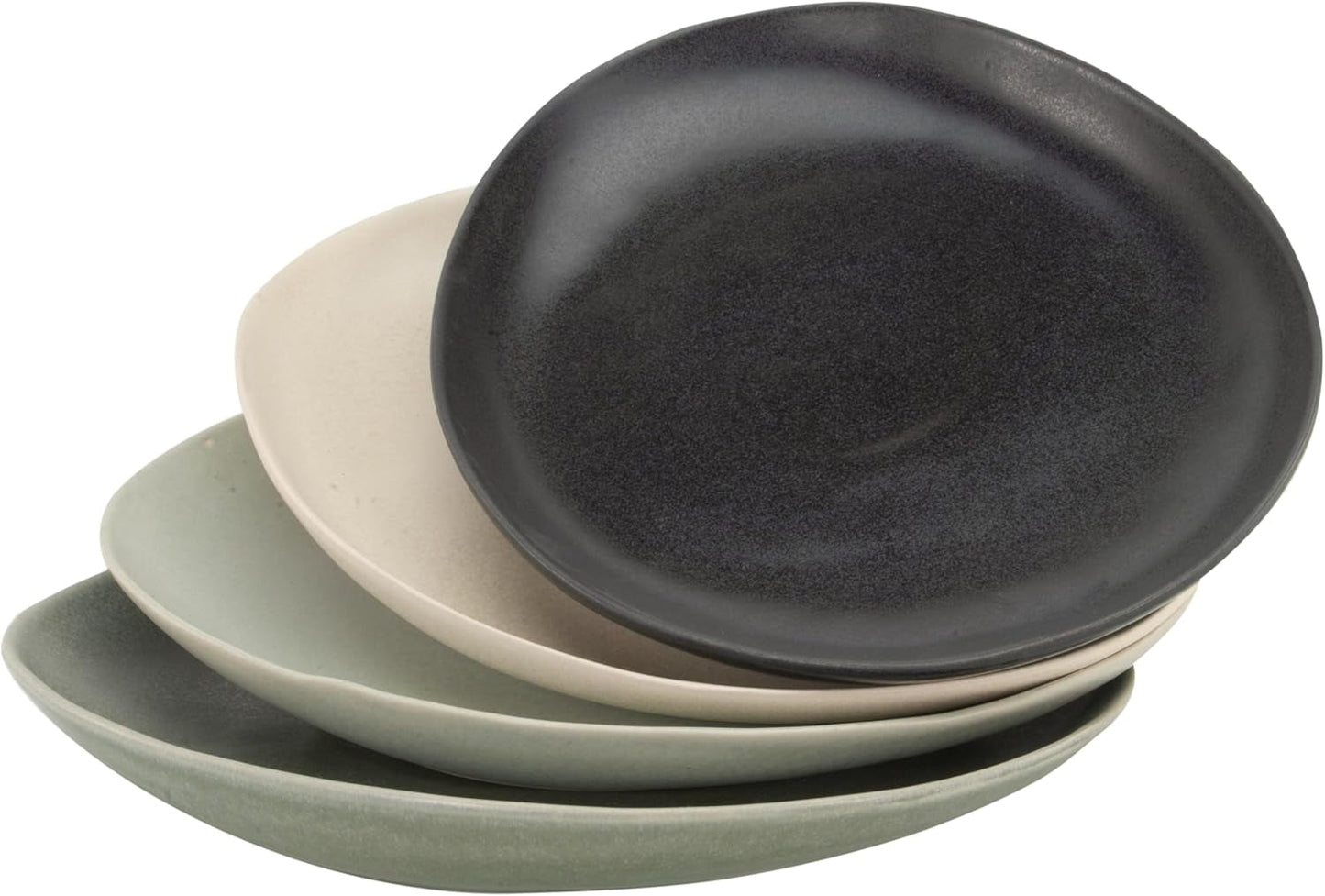 CreaTable, 22139, Serie PIETRA, Set di Stoviglie da 4 Pezzi per 4, Set di Piatti in Porcellana, Lavabile in Lavastoviglie e Utilizzabile nel Microonde, Prodotto in Europa