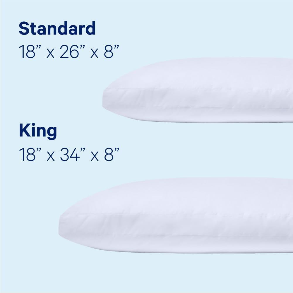 Casper Sleep Essential Pillow per dormire, King, White Naty Shop Cuscini standard
