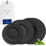 Villeroy & Boch - Manufacture Rock Servizio Piatti, 6 Pezzi, Servizio Piatti per 2, Porcellana Premium, Nero