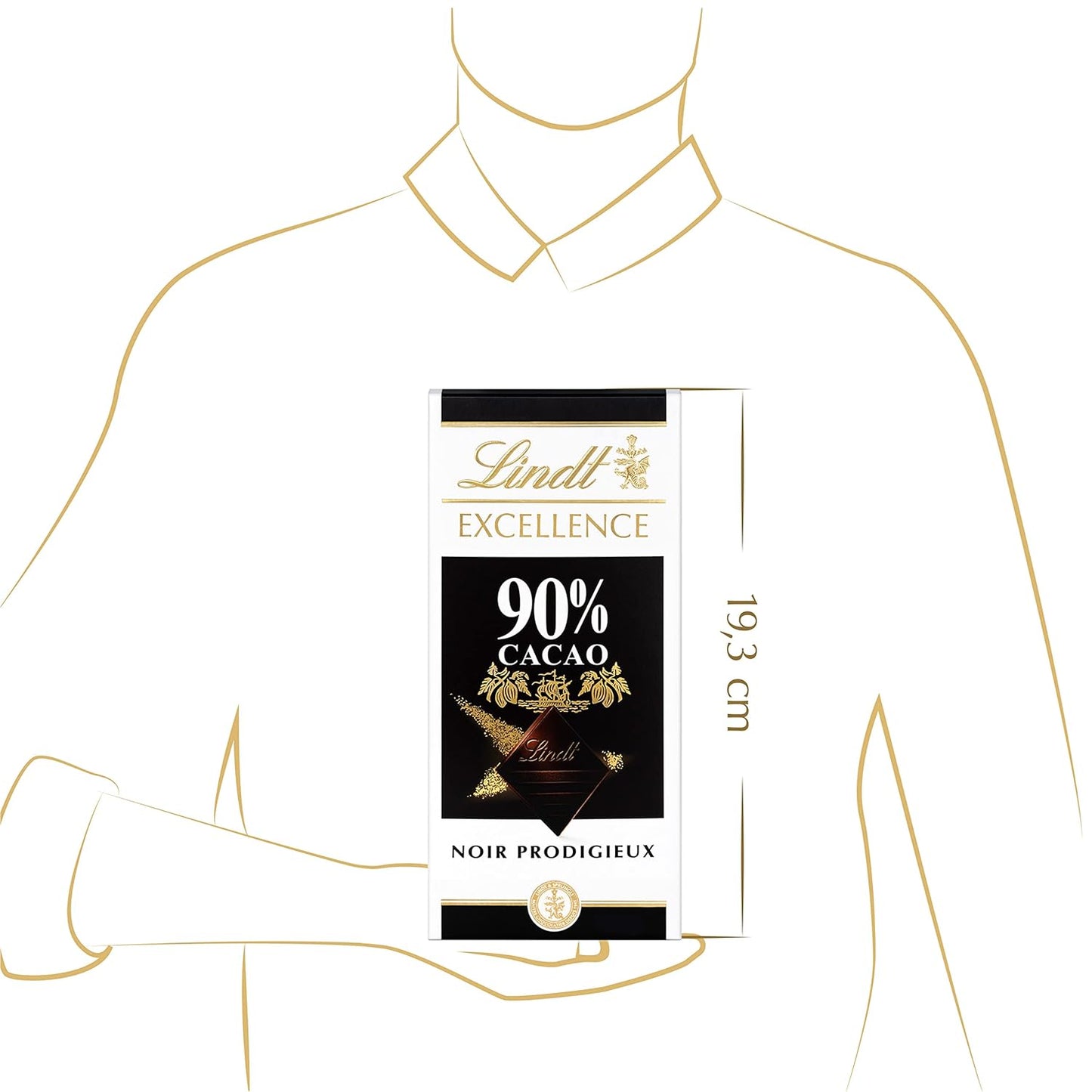 Lindt Excellence 78% Cocoa Bar - Barretta vegana al cacao Intensity Persistence 100g Regalo ideale